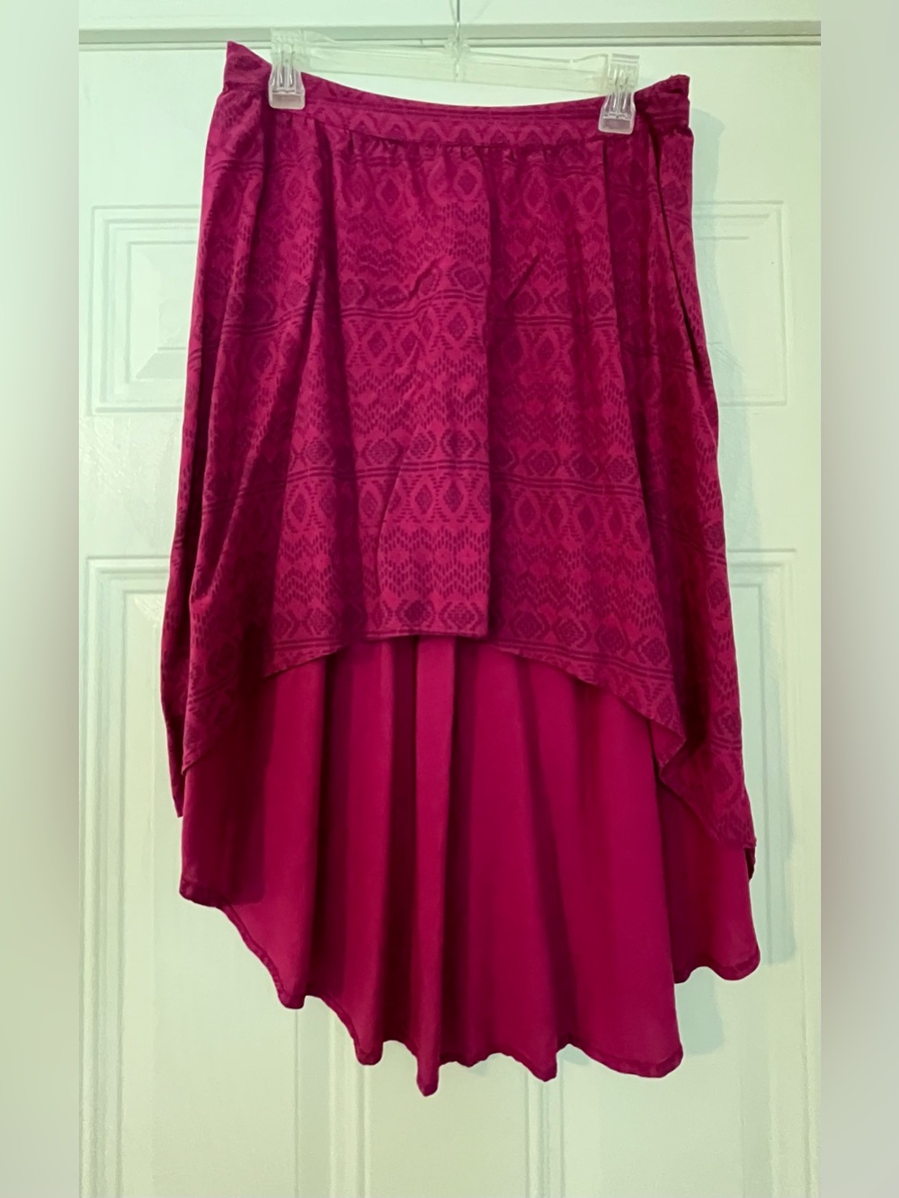 High-Low Magenta Skirt
